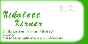 nikolett kirner business card